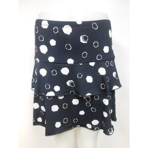 NWT Wrinkle-free Ruffle Skort Navy with Polka Dots. Size S